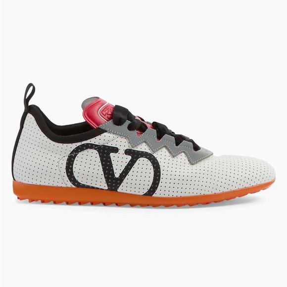 Valentino Garavani Chromathon Sneakers White Orange Multi Women’s EU 38.5/US 8.5 - Picture 1 of 8